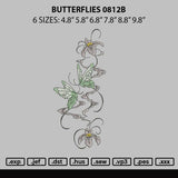 Butterflies 0912B Embroidery File 6 sizes