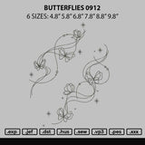 Butterflies 0912 Embroidery File 6 sizes