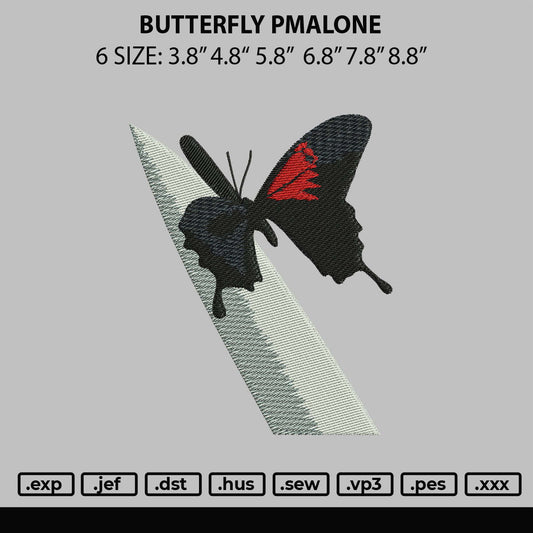 Butterfy Pmalone Embroidery Machine Design File 6 sizes