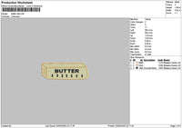 Butter Stick Embroidery File 6 sizes
