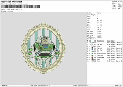 Buzzpatch Embroidery Machine Design File 6 sizes