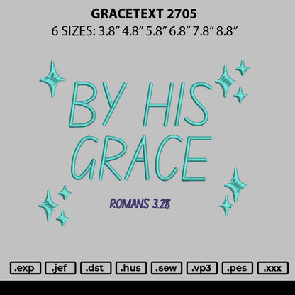 Grace 2705 Embroidery File 6 sizes