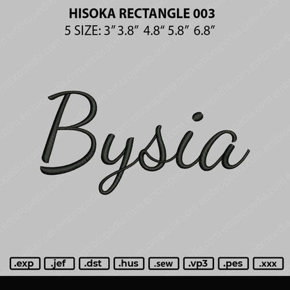 Bysia Embroidery Machine Design File 5 size