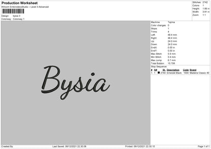 Bysia Embroidery Machine Design File 5 size