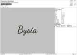 Bysia Embroidery File 5 size