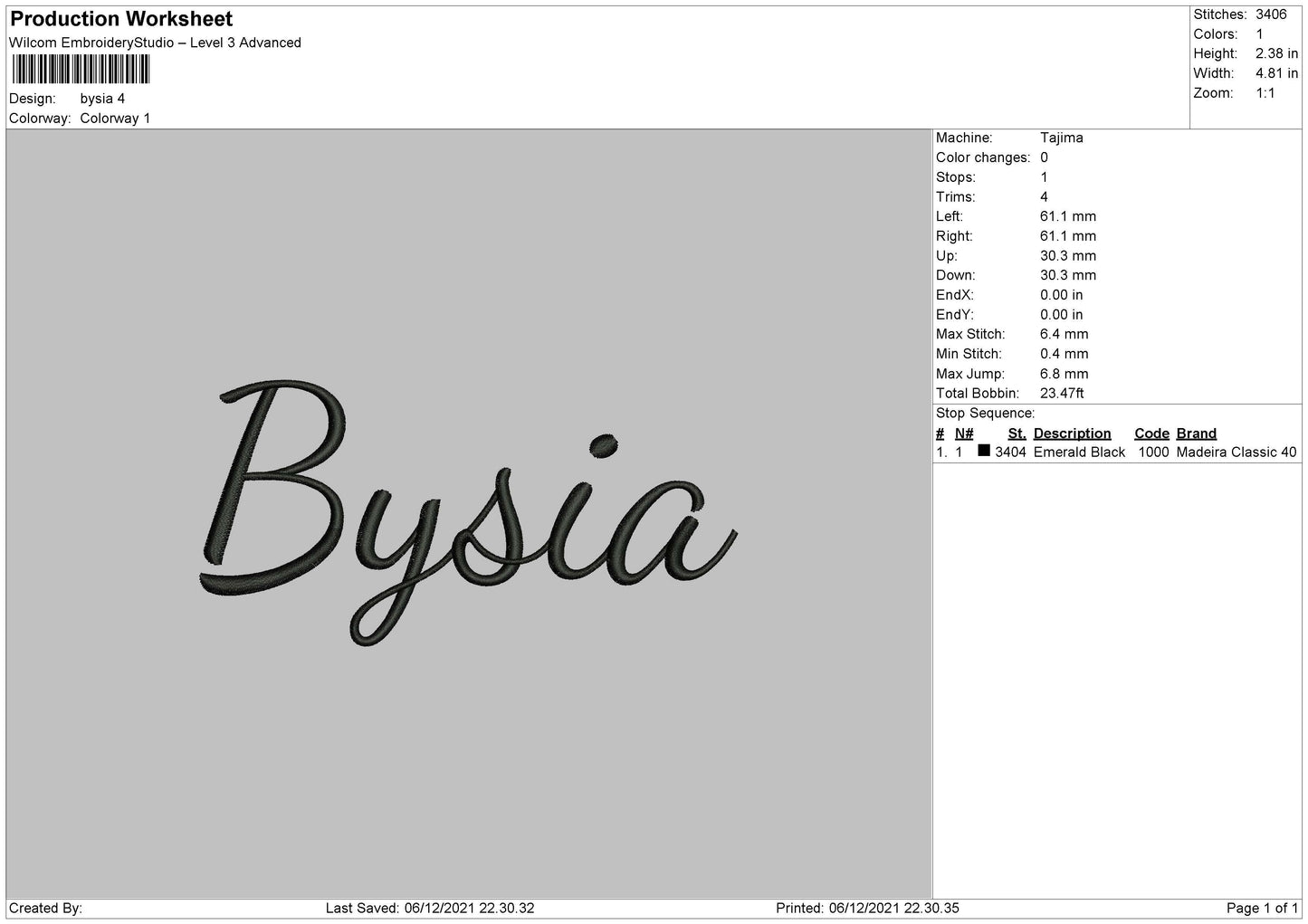 Bysia Embroidery Machine Design File 5 size