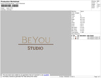 Be You Studio Embroidery File 4 size