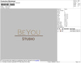 Be You Studio Embroidery File 4 size