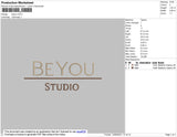 Be You Studio Embroidery File 4 size