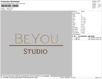 Be You Studio Embroidery File 4 size