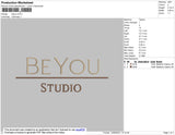 Be You Studio Embroidery File 4 size