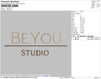 Be You Studio Embroidery File 4 size