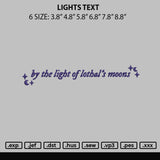 Lights Embroidery File 6 sizes