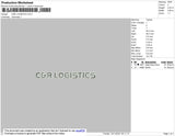 C&R Logistics Embroidery File 4 size