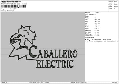Caballero Embroidery Machine Design File 4 size