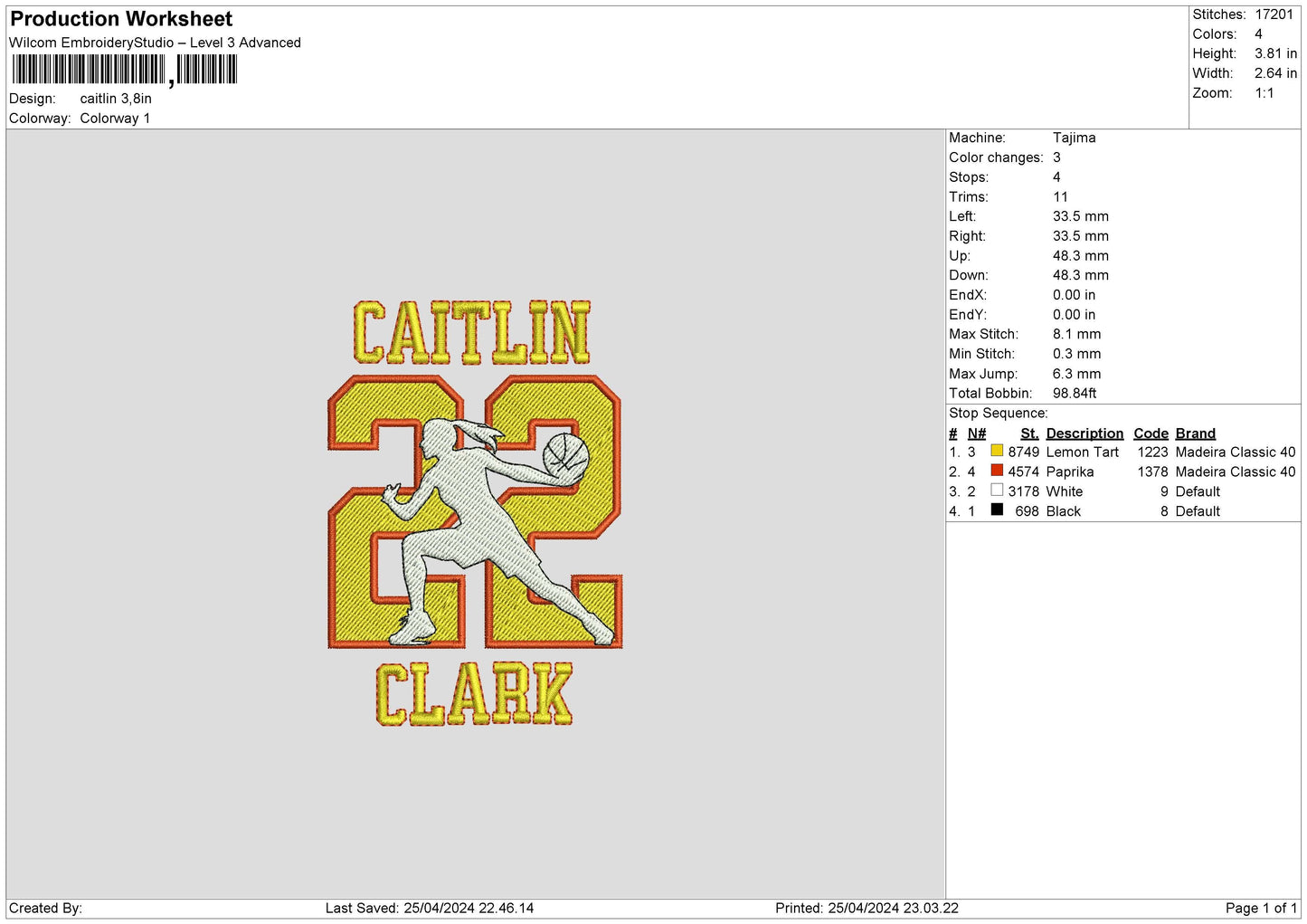 Caitlintext Embroidery Machine Design File 6 sizes