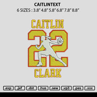 Caitlintext Embroidery File 6 sizes