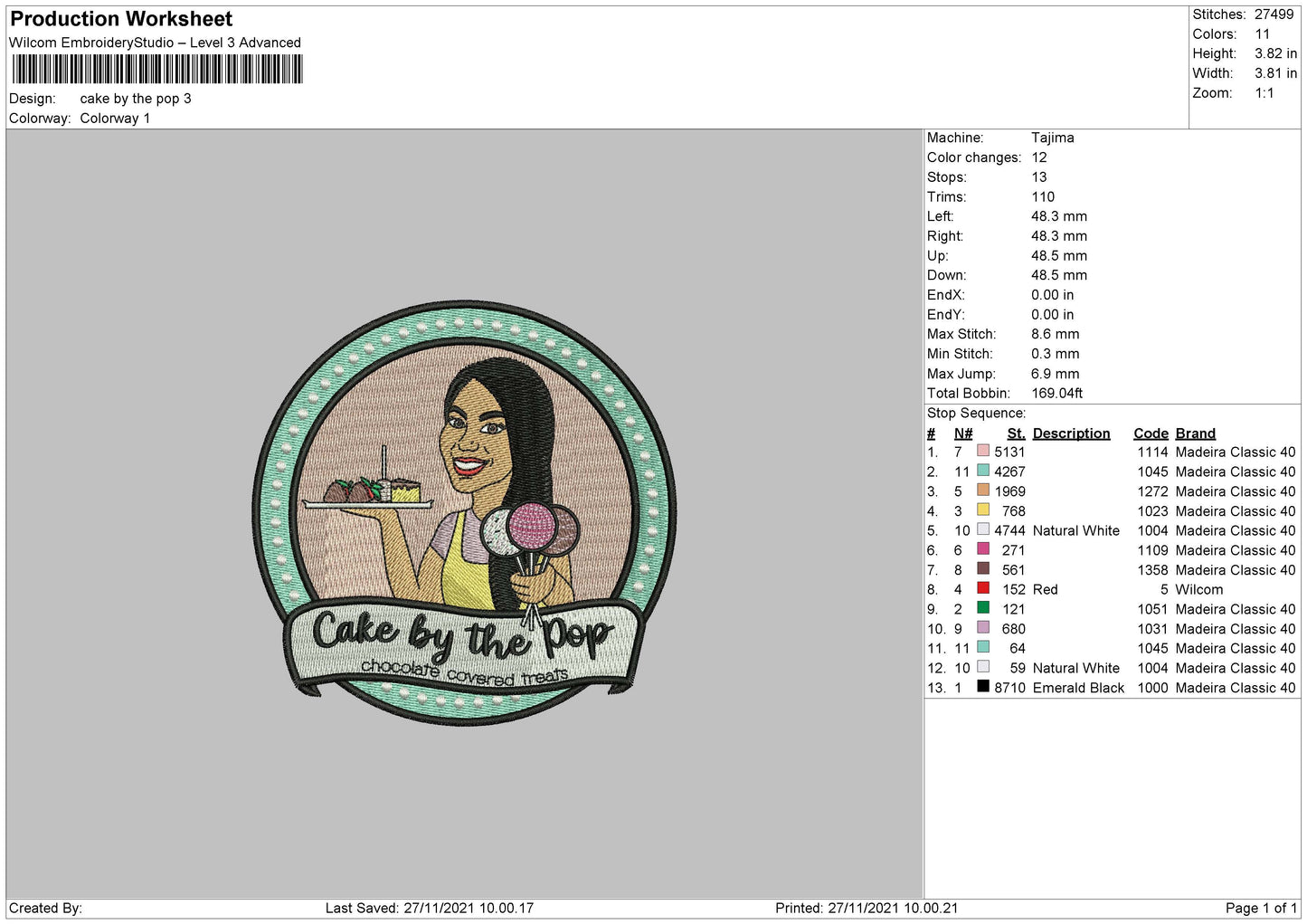 Cake By The Pop Embroidery Machine Design File 4 size