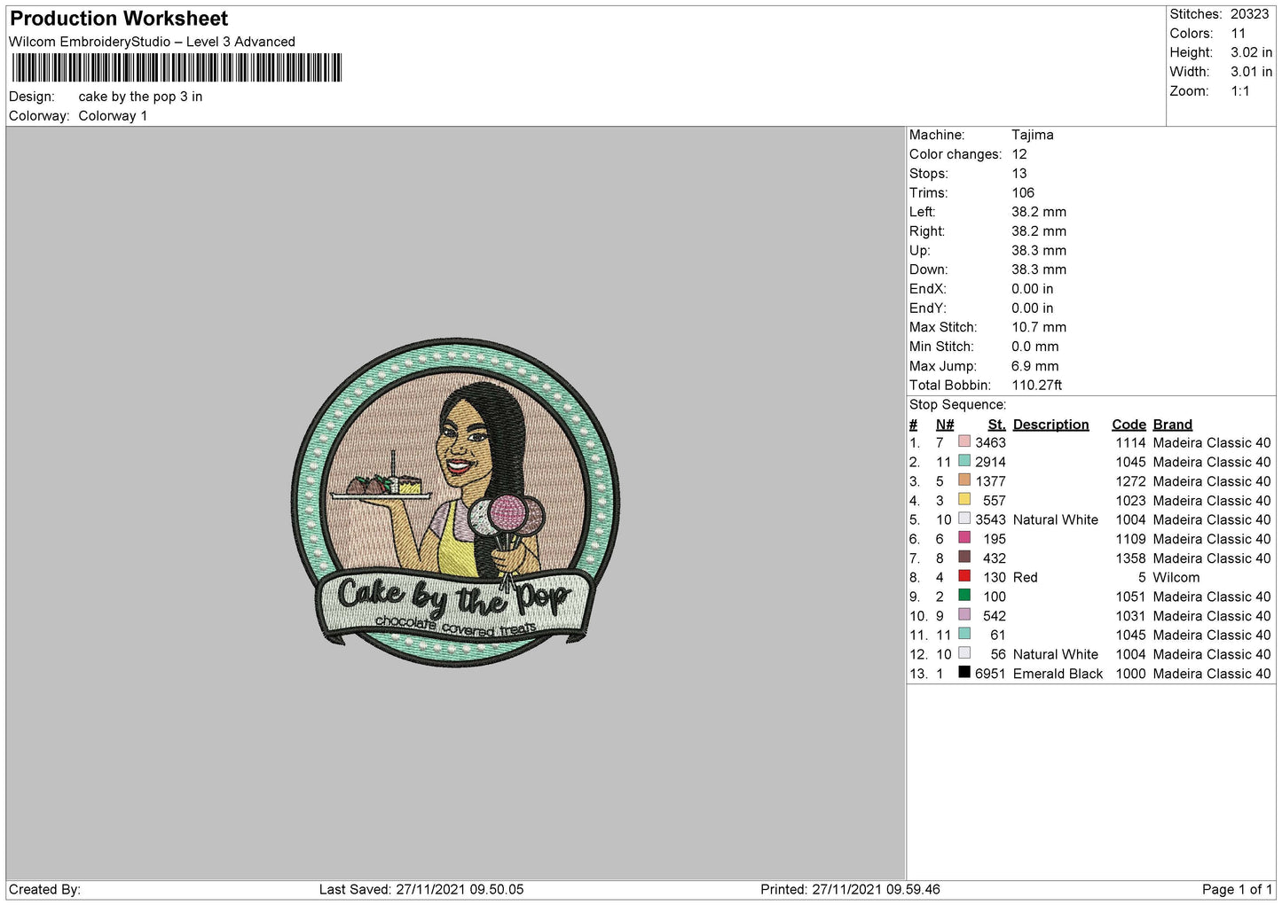 Cake By The Pop Embroidery Machine Design File 4 size