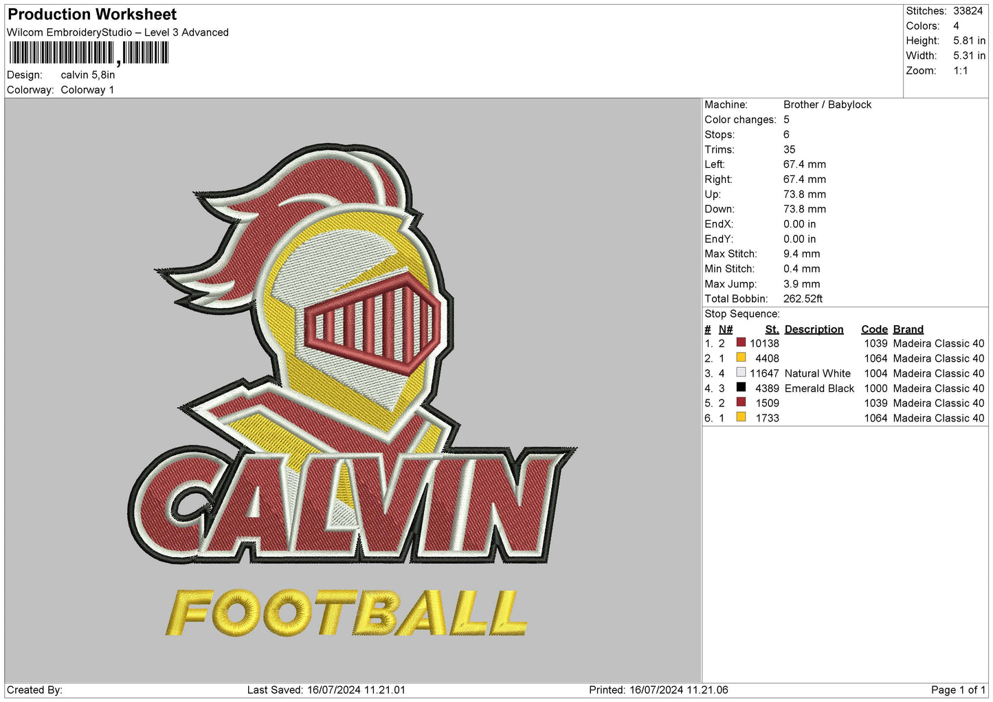 Calvintext Embroidery File 6 sizes