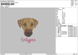 Dog Head 0409 Embroidery File 6 sizes