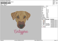 Dog Head 0409 Embroidery File 6 sizes