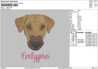 Dog Head 0409 Embroidery File 6 sizes