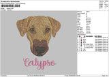 Dog Head 0409 Embroidery File 6 sizes