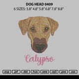 Dog Head 0409 Embroidery File 6 sizes
