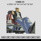 Camel V3 Embroidery File 6 sizes