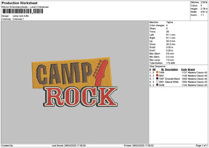 Rocktext Embroidery File 6 sizes