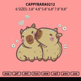 Cappybara0212 Embroidery File 6 sizes