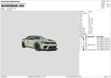 Car 0807 Embroidery File 6 sizes