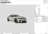Car 0807 Embroidery File 6 sizes