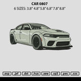 Car 0807 Embroidery File 6 sizes