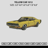 Yellow Car 1012 Embroidery File 6 sizes