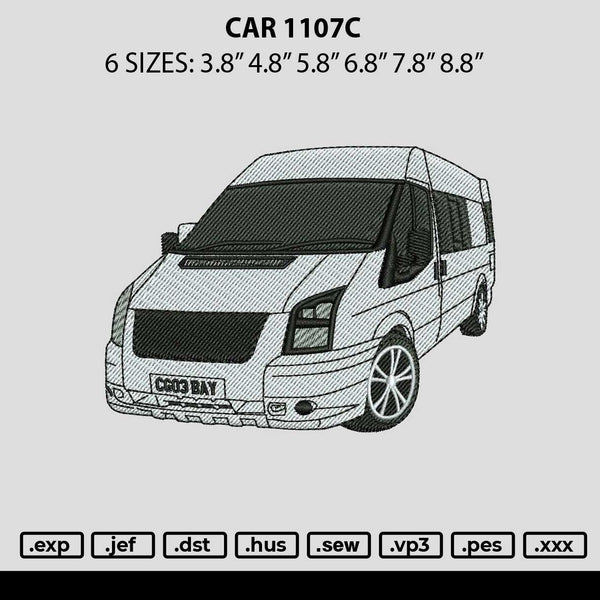 Car 1107c Embroidery File 6 sizes