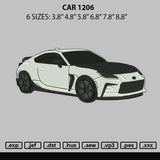 Car 1206 Embroidery File 6 sizes