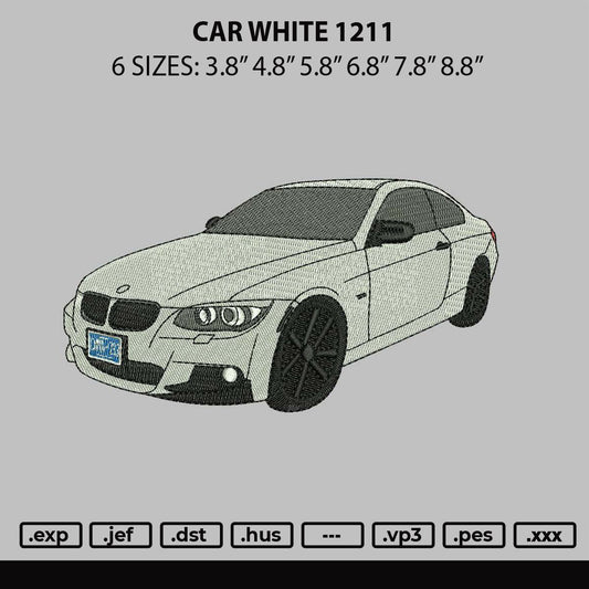 Car 1211 Embroidery File 6 sizes