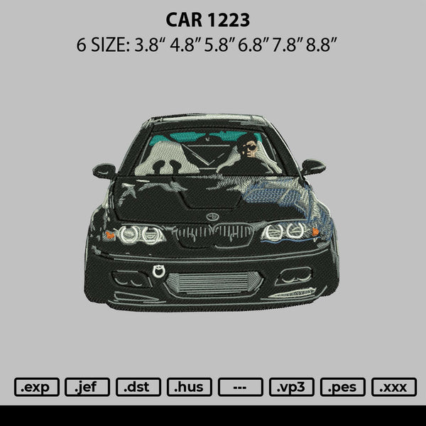 Car 1223 Embroidery File 6 sizes