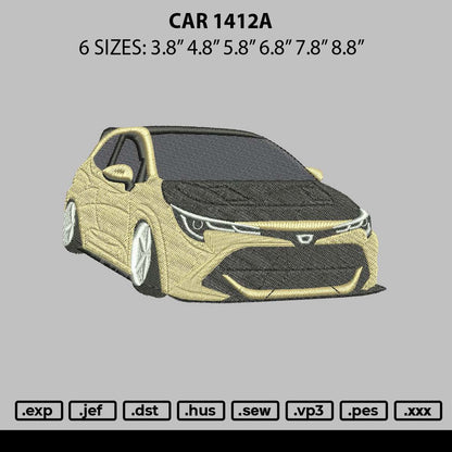 Car 1412a Embroidery File 6 sizes