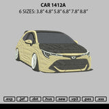 Car 1412a Embroidery File 6 sizes