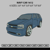 Navy Car 1612 Embroidery File 6 sizes