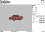 Red Car 1612c Embroidery File 6 sizes