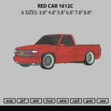 Red Car 1612c Embroidery File 6 sizes