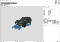 Car 1707 Embroidery File 6 sizes