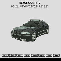 Black Car 1712 Embroidery File 6 sizes