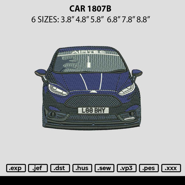 Car 1807b Embroidery File 6 sizes