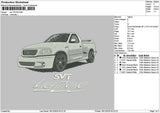 White Car 1812 Embroidery File 6 sizes