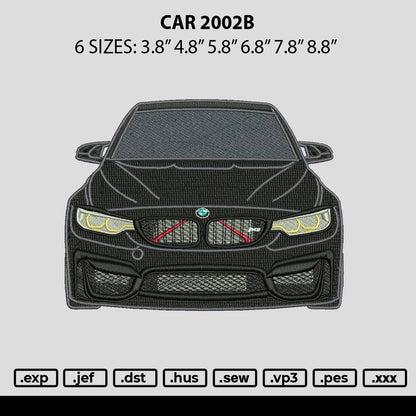 Car 2002b Embroidery File 6 sizes